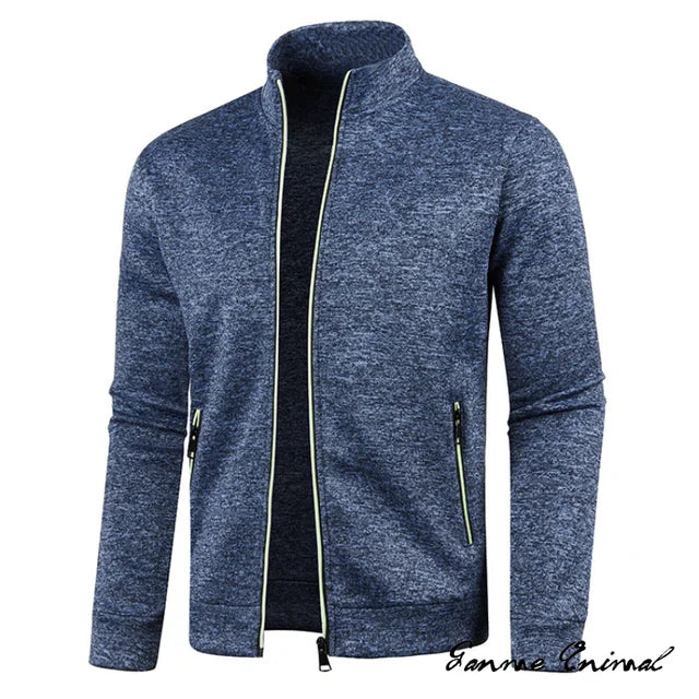 Sweatvest | Sweatshirt met omgeslagen kraag