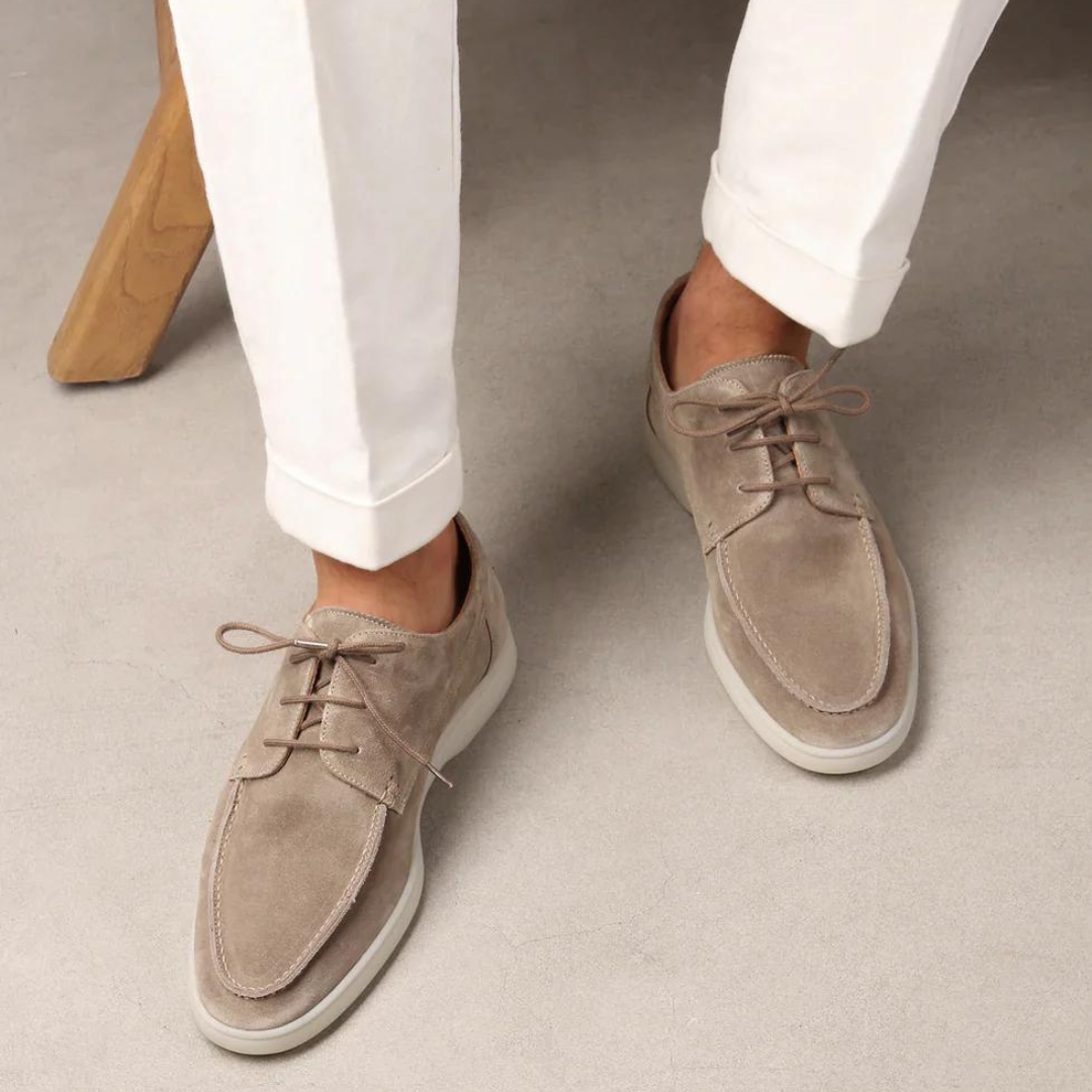 Premium Suede Loafers Met Veters