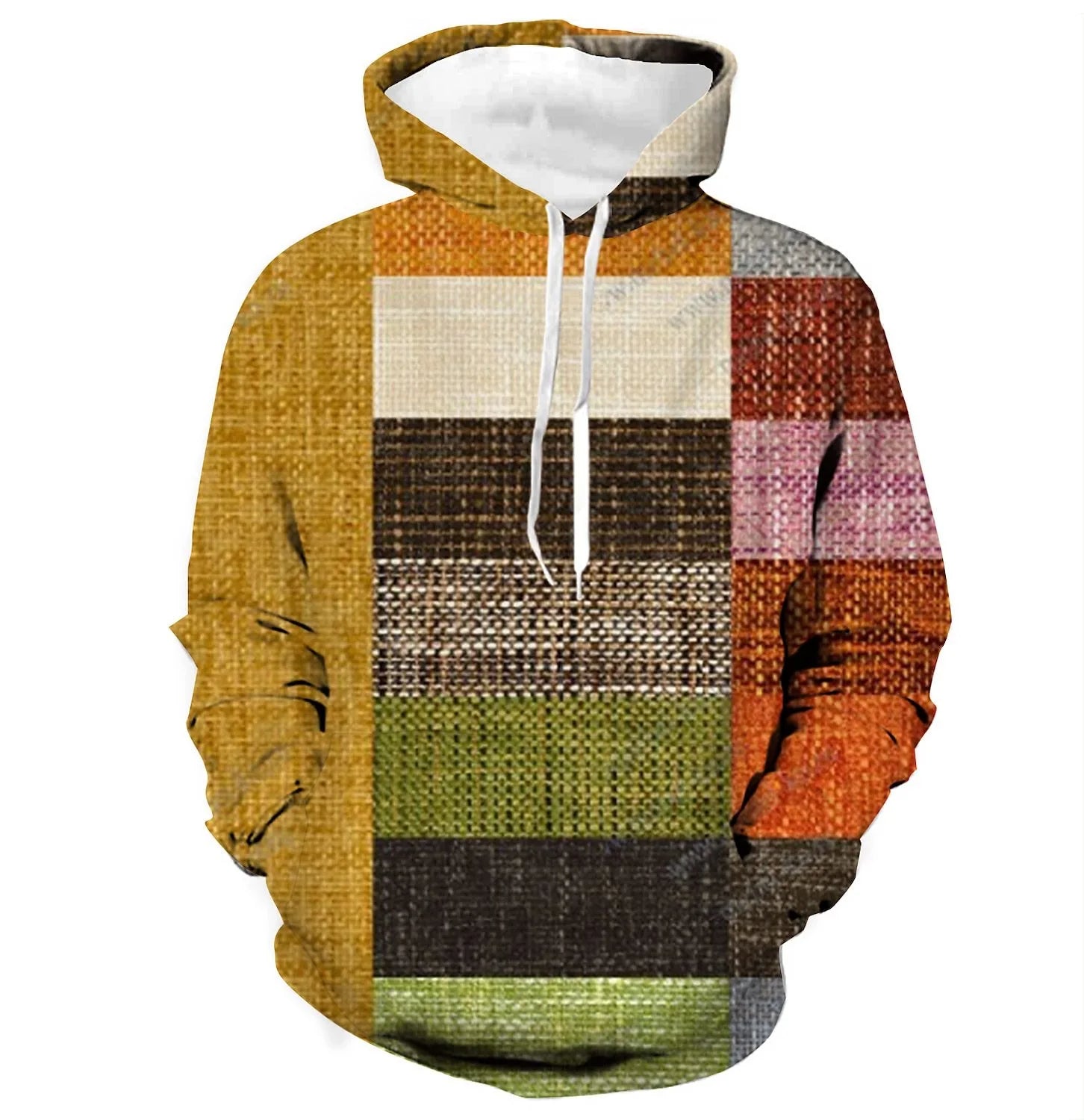 3D Plaid Hoodie | Urban Vibes oversized trui