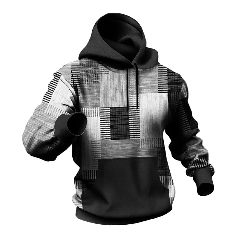 3D Plaid Hoodie | Urban Vibes oversized trui