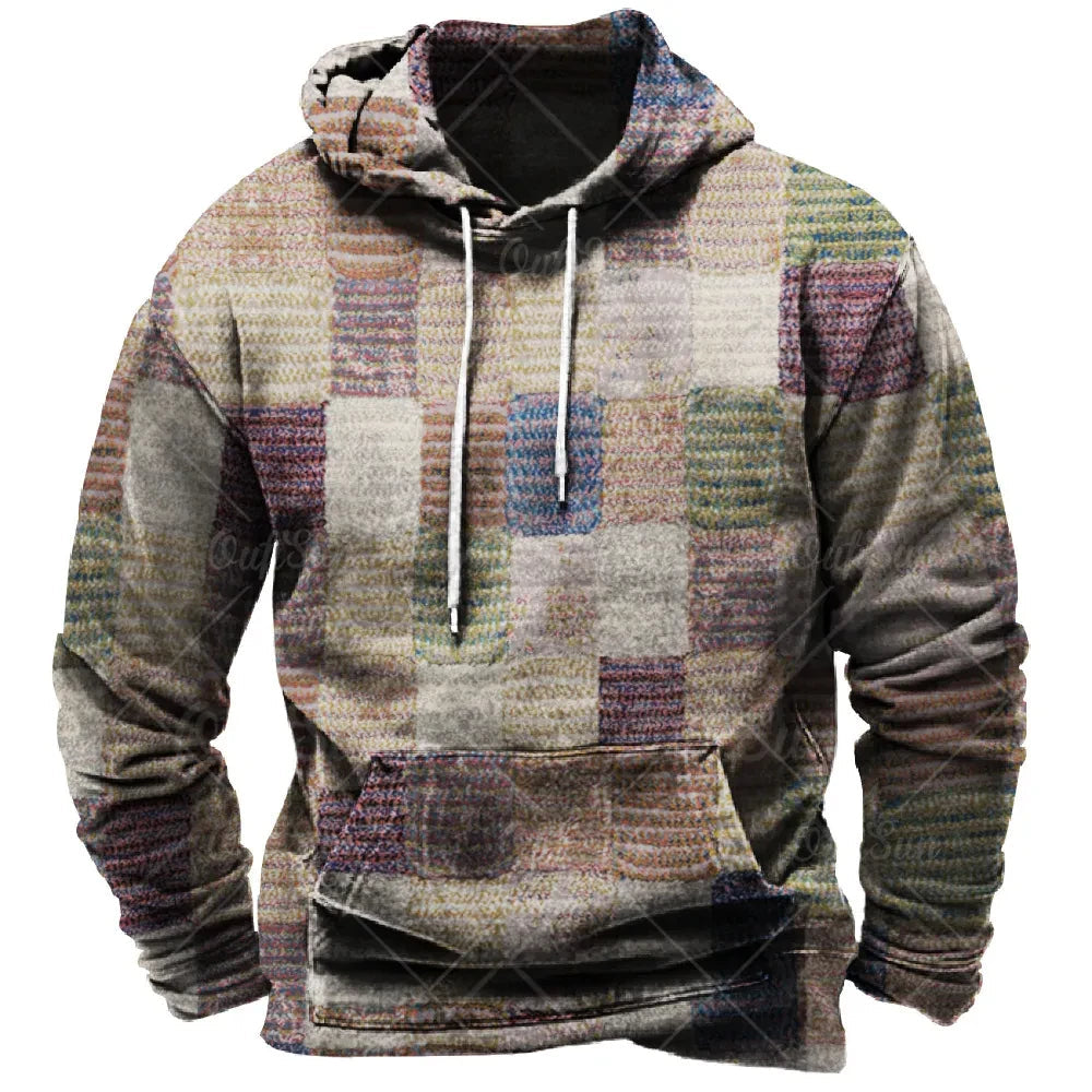 3D Plaid Hoodie | Urban Vibes oversized trui