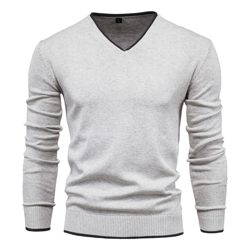 Heren Trui | Slim Fit Sweater met V-Neck