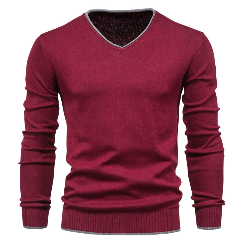 Heren Trui | Slim Fit Sweater met V-Neck